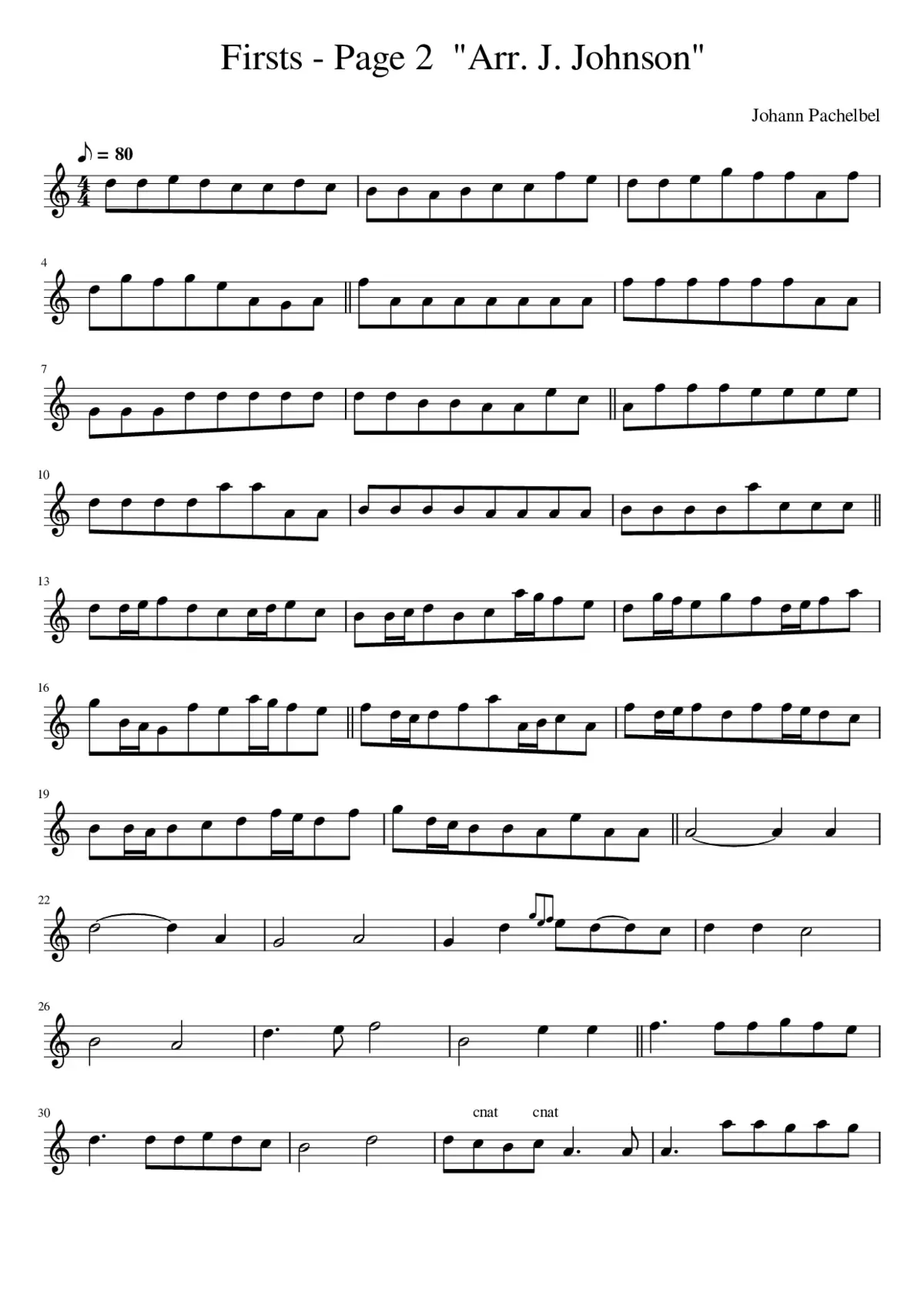 Firsts - Page 2 Arr. J. Johnson - Page 1