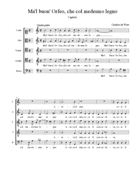 Ma'l buon' Orfeo, che col medesmo legno