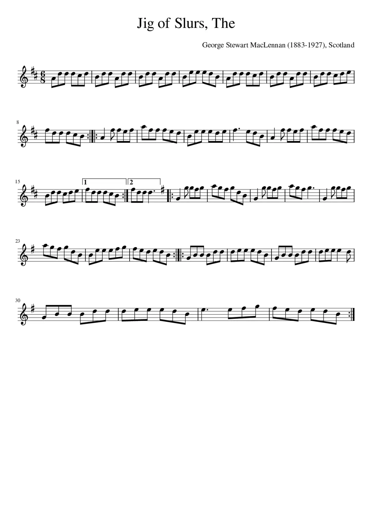 The Jig Of Slurs - Page 1