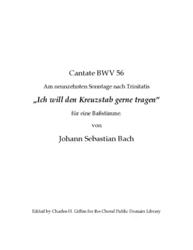 Ich will den Kreuzstab gerne tragen, BWV 56