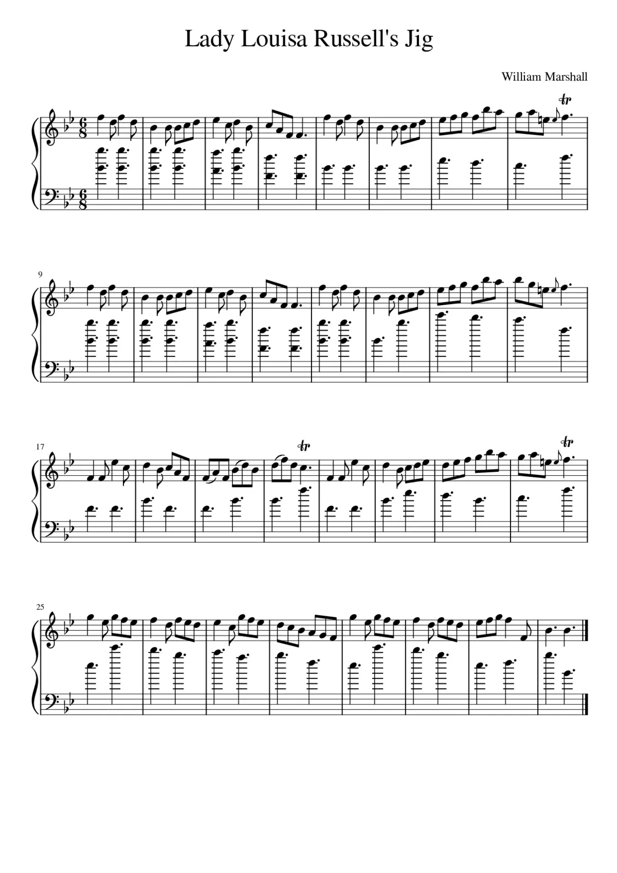 Lady Louisa Russell's Jig - Page 1