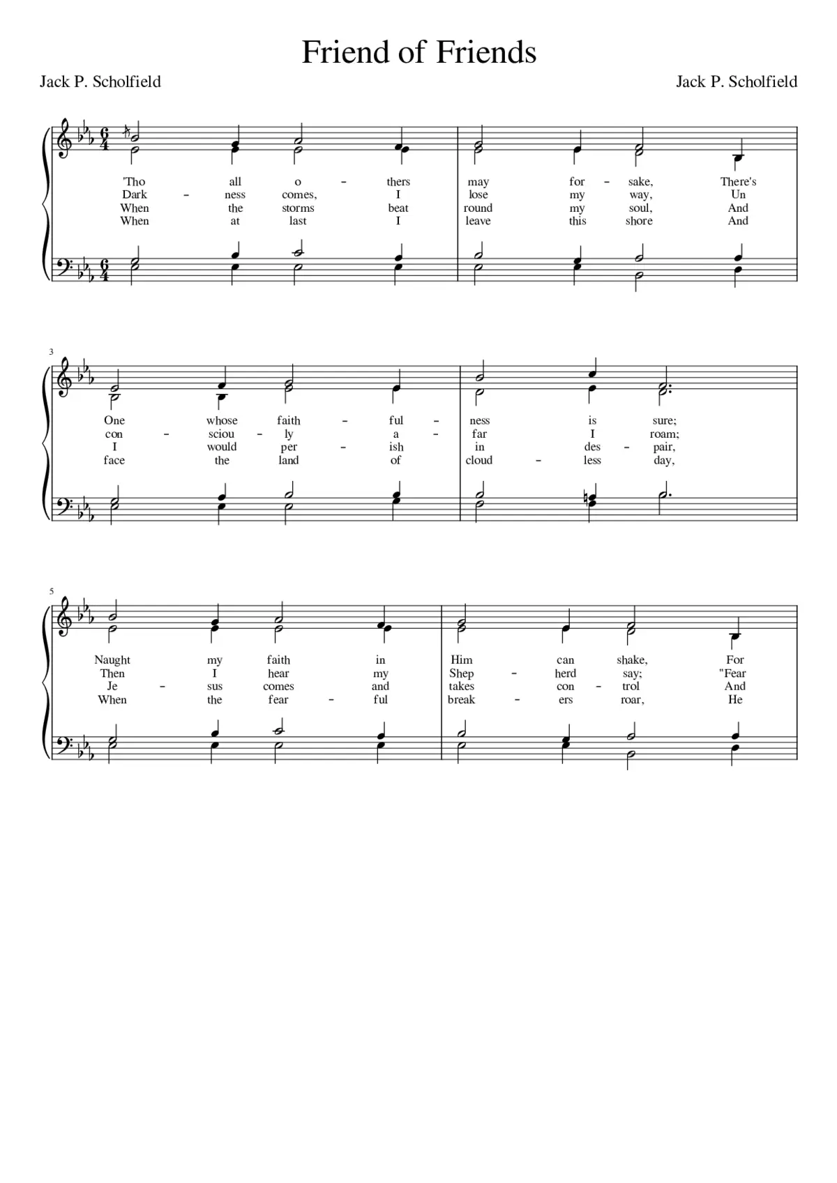 Tho all others may forsake Scholfield - Page 1