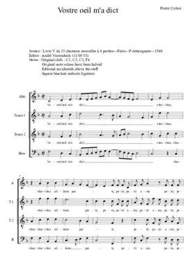 Vostre oeil m'a dict