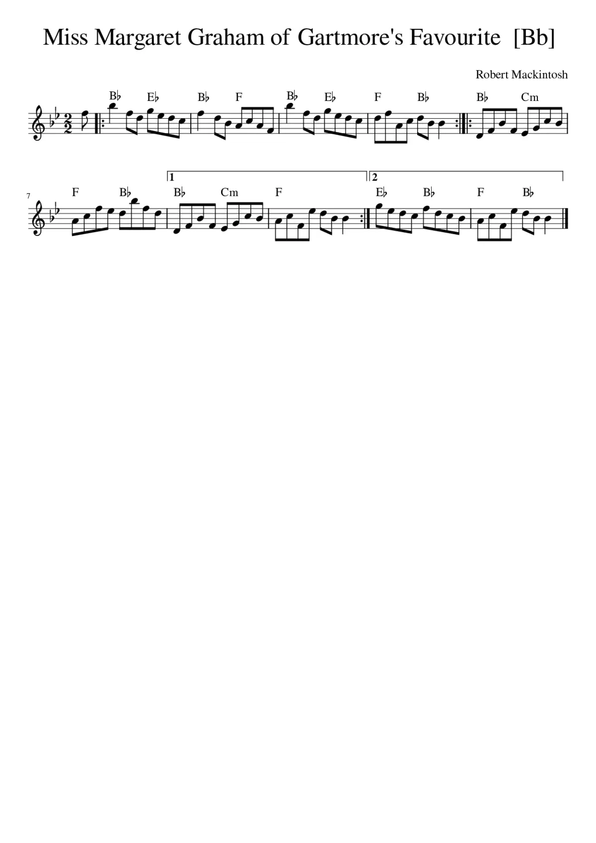 Miss Margaret Graham of Gartmore's Favourite - Page 1