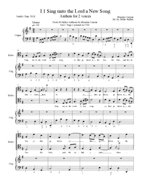 Sing unto the Lord a new song