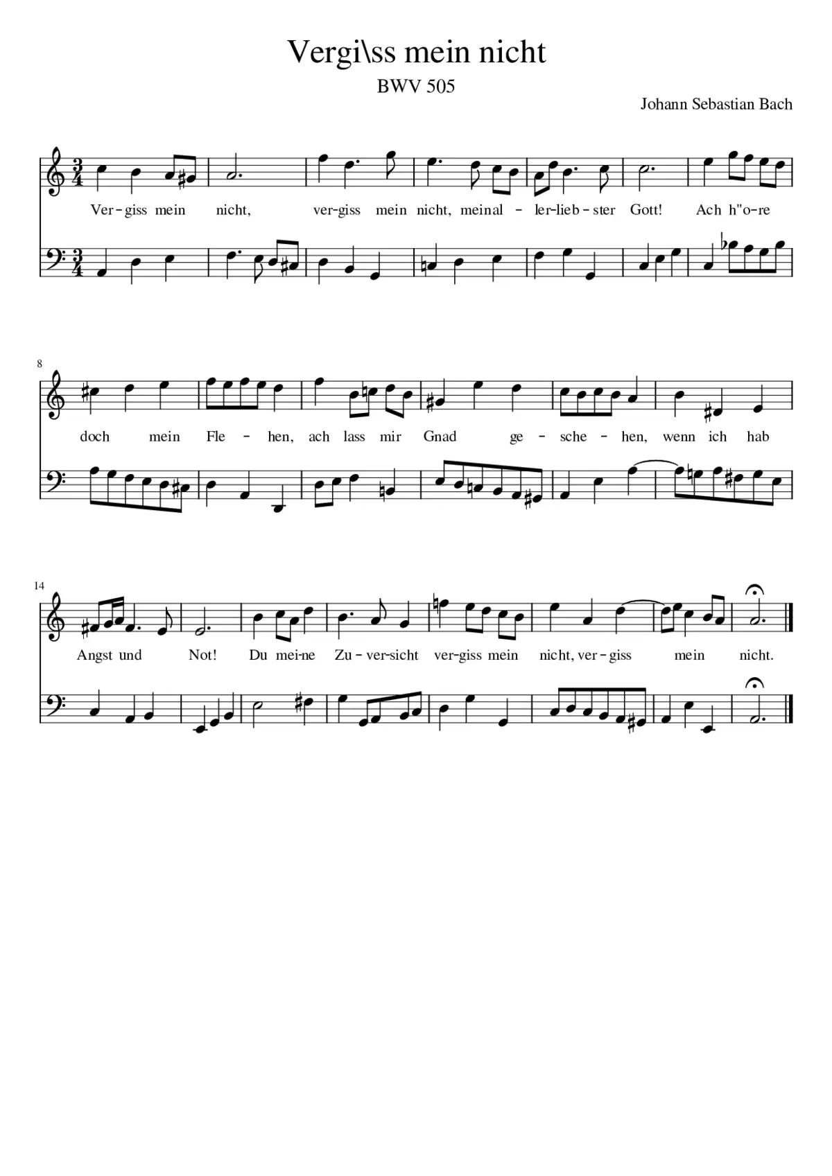 Vergi\ss mein nicht - Page 1