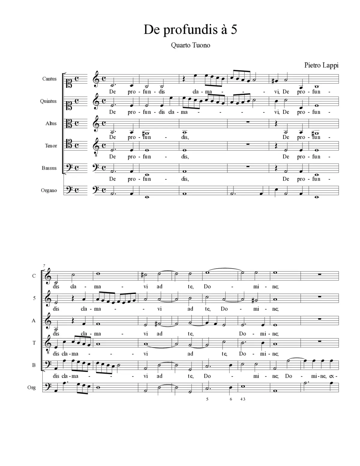 De profundis à 5 - Page 1