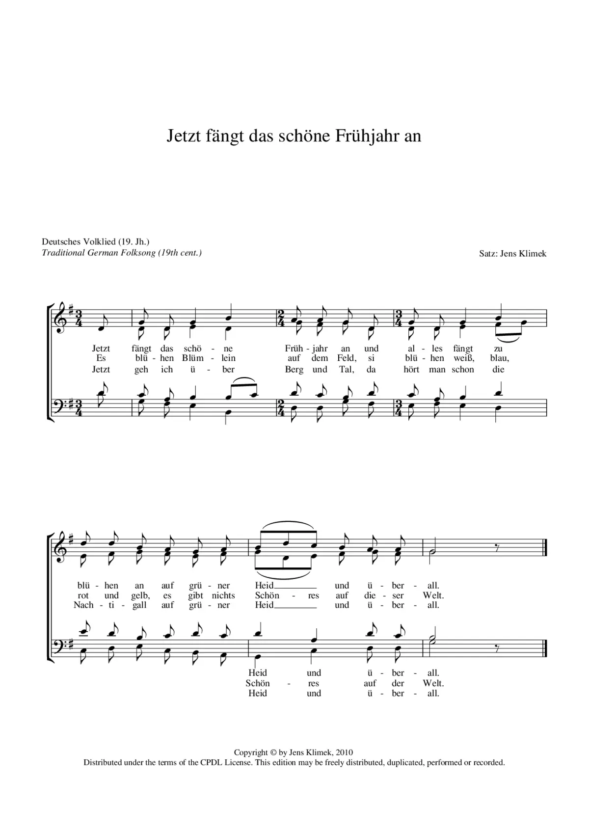 Jetzt fängt das schöne Frühjahr an - Page 1