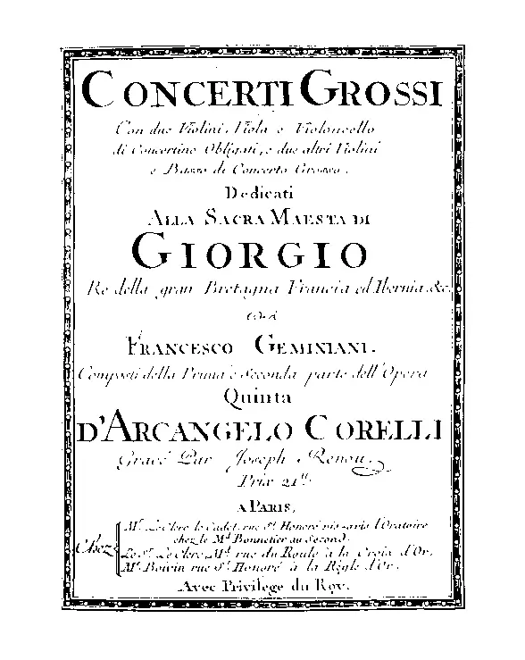 Concerti Grossi after Corelli's Violin Sonatas - Page 1