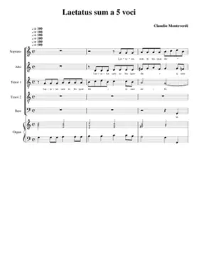 Laetatus sum a 5 voci