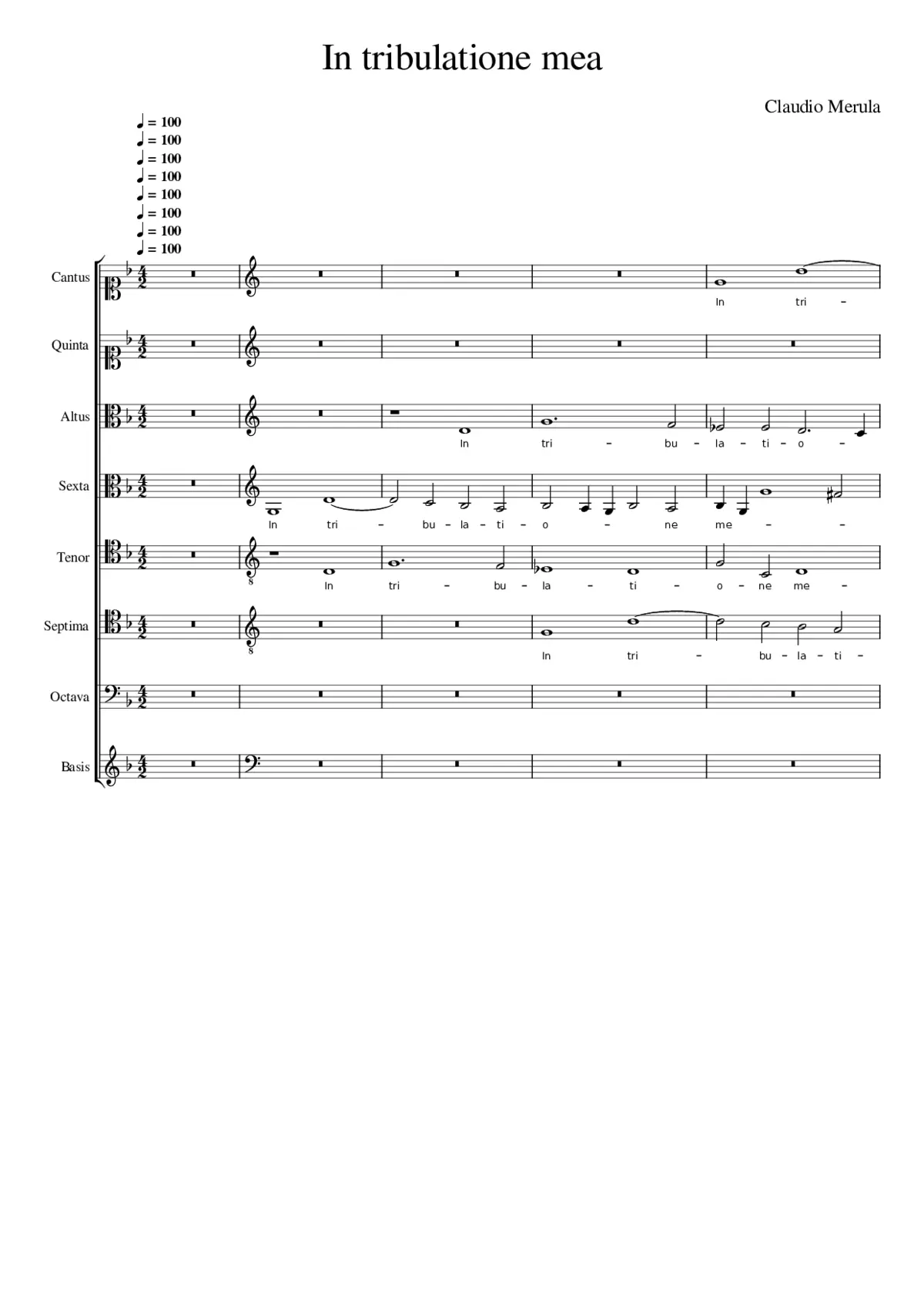 In tribulatione mea - Page 1
