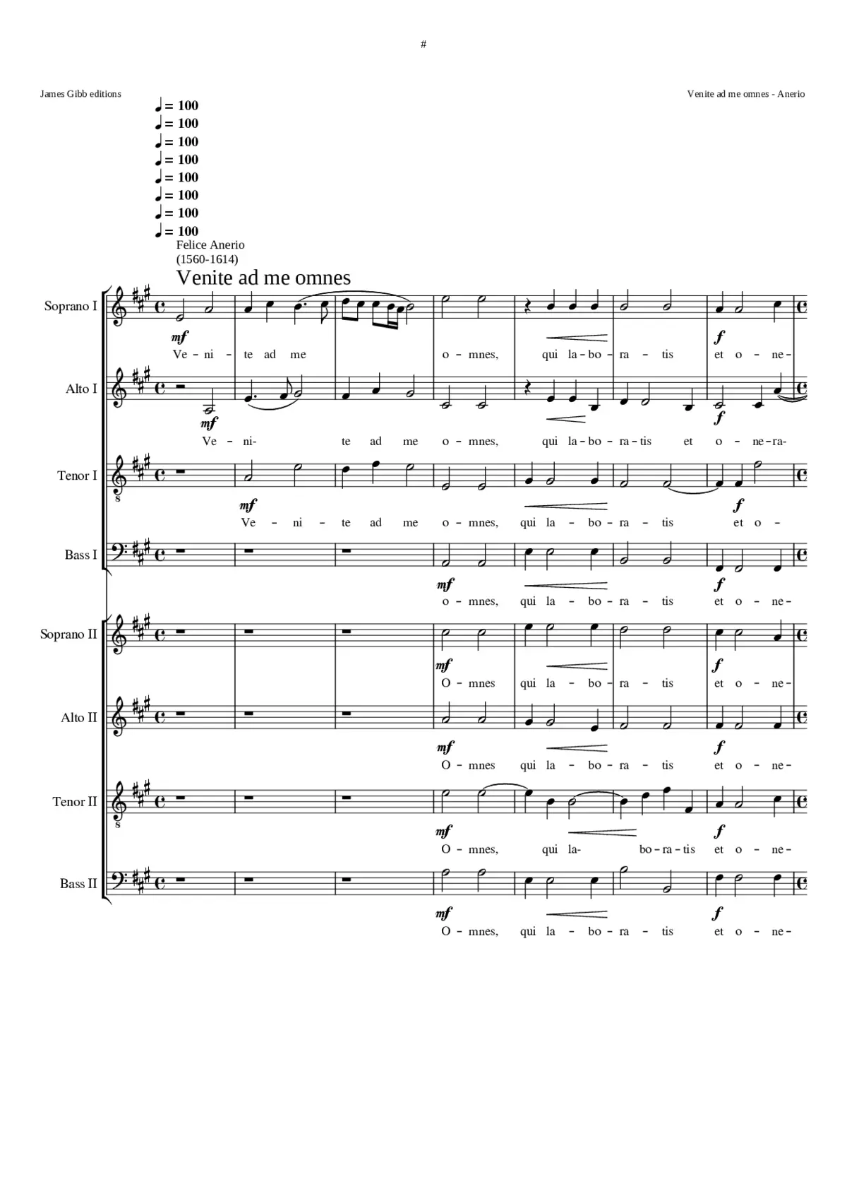 Venite ad me omnes - Page 1