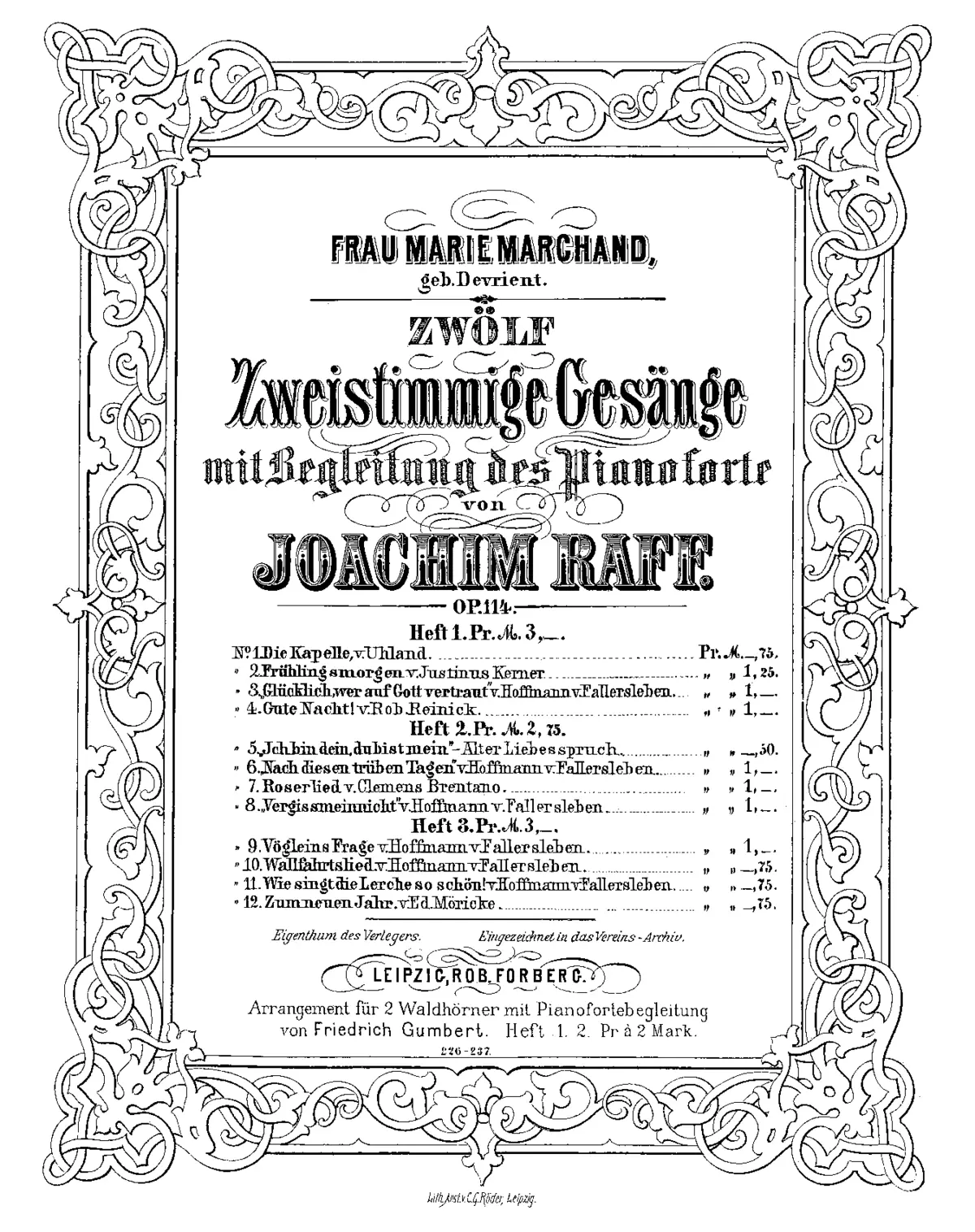 12 Zweistimmige Gesänge - Page 1