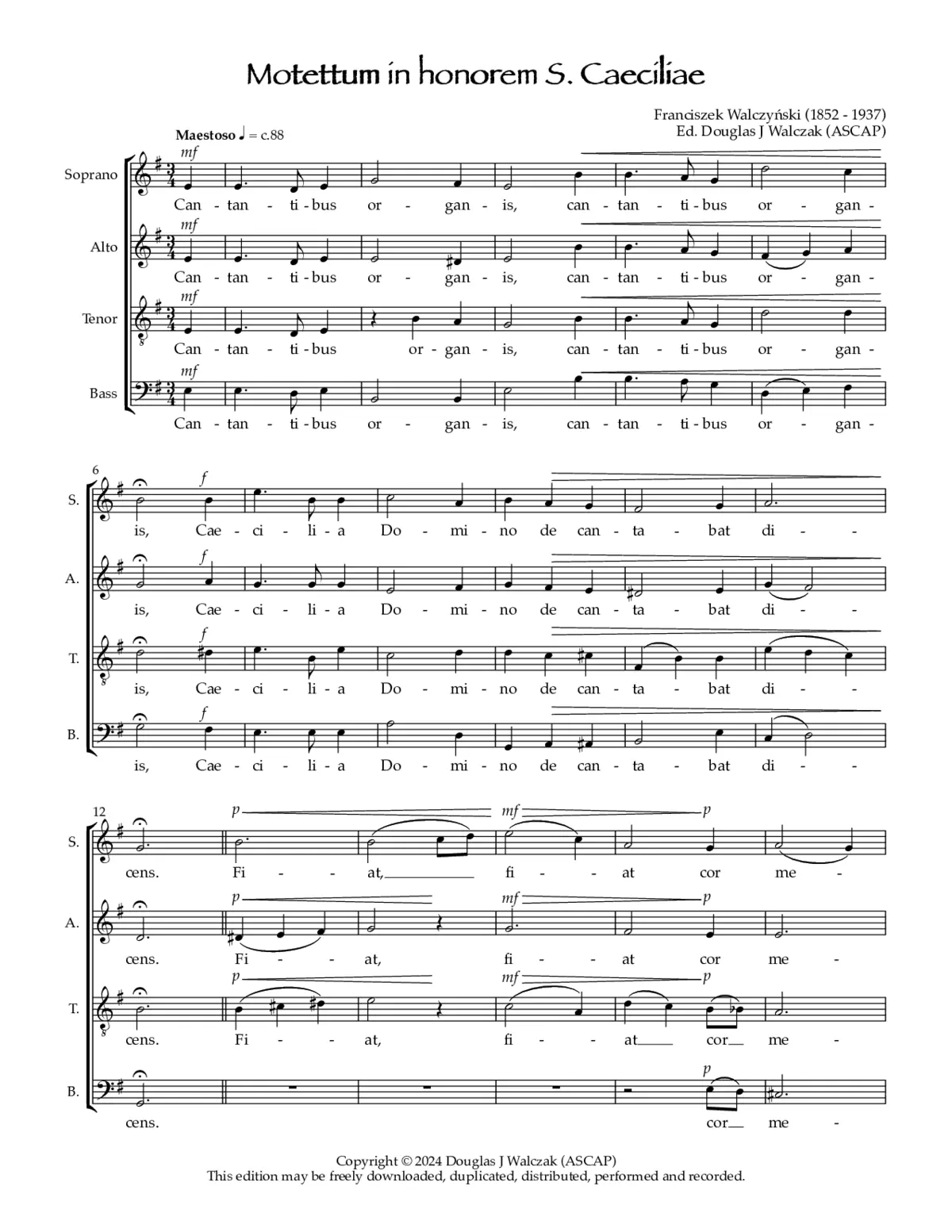 Motettum in honorem S. Caeciliae - Page 1