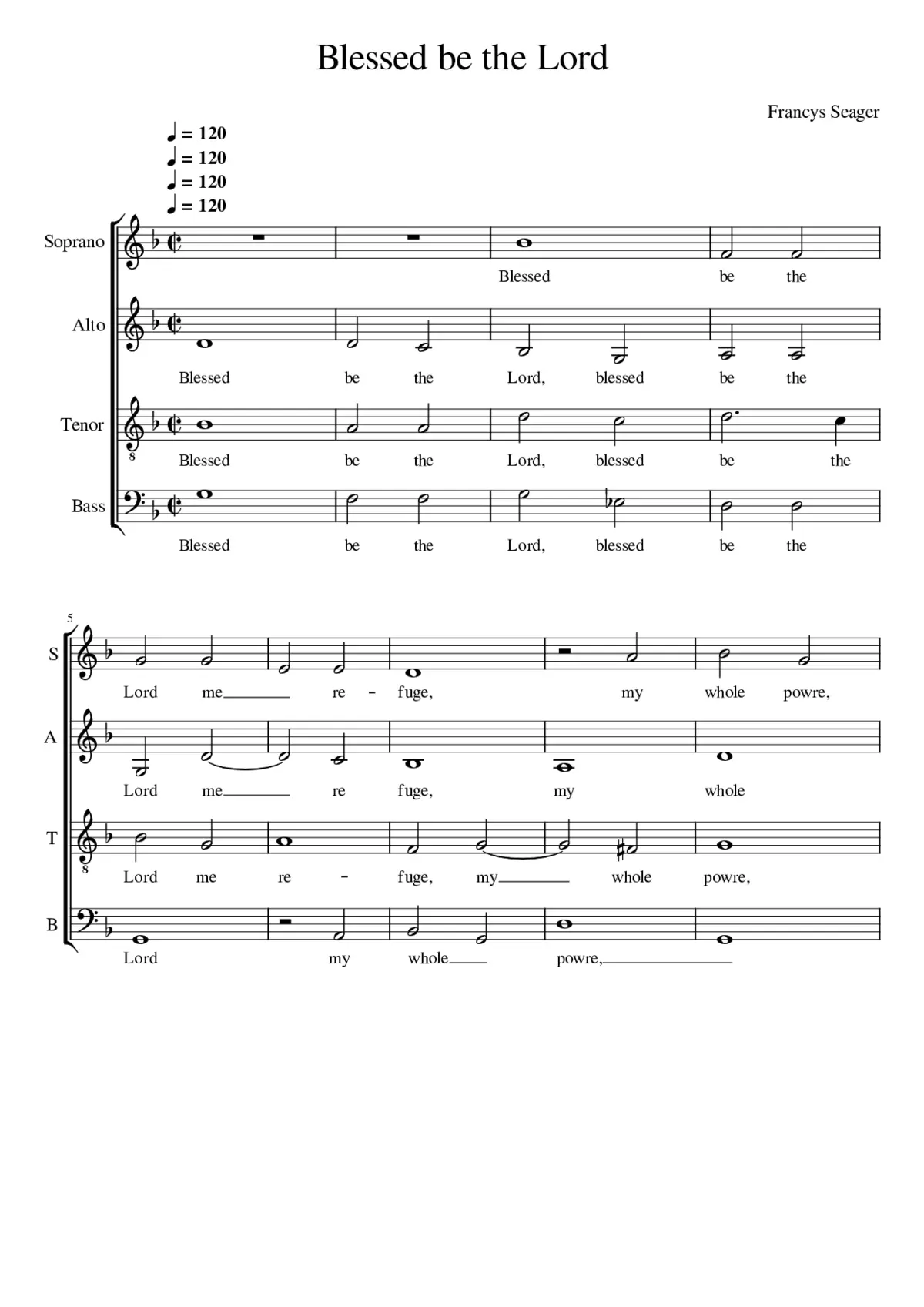 Blessed be the Lord - Page 1