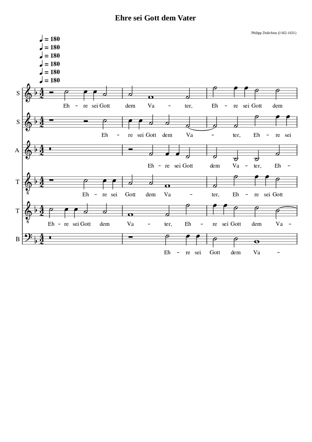 Ehre sei Gott dem Vater - Page 1