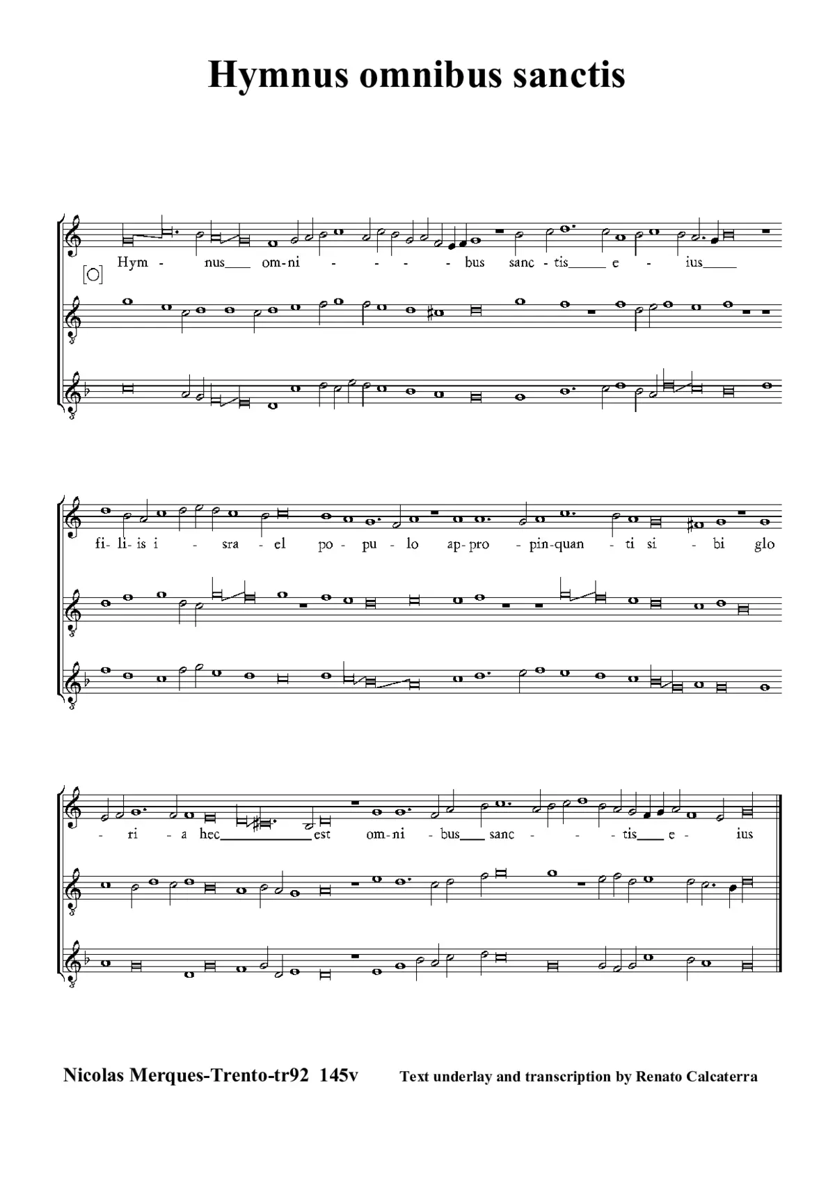 Hymnus omnibus Sanctis - Page 1