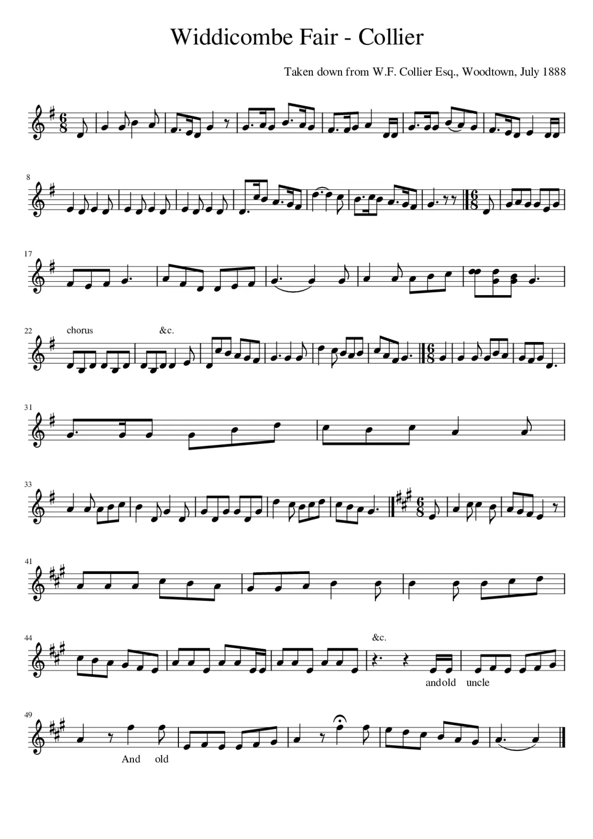 Widdicombe Fair - Collier - Page 1