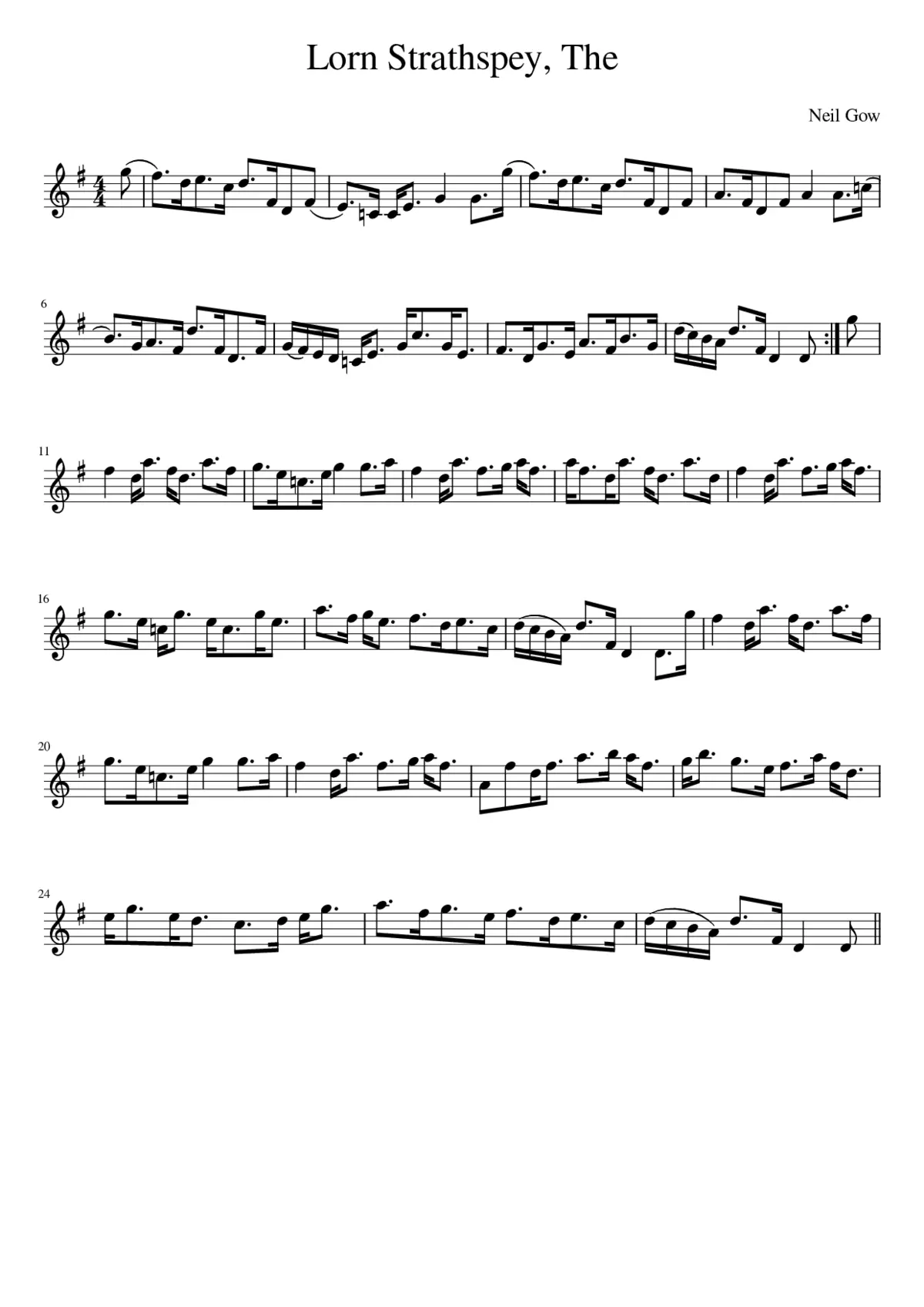The Lorn Strathspey - Page 1