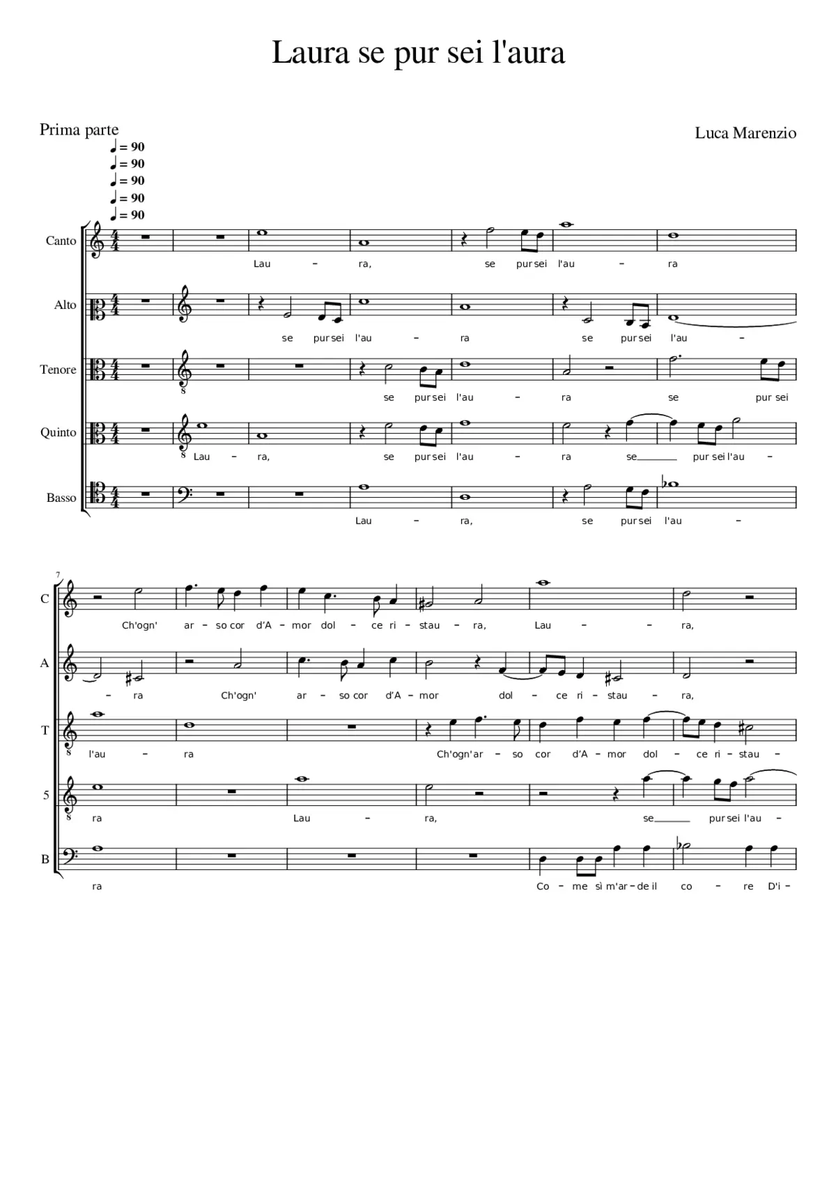 Laura se pur sei l'aura - Page 1