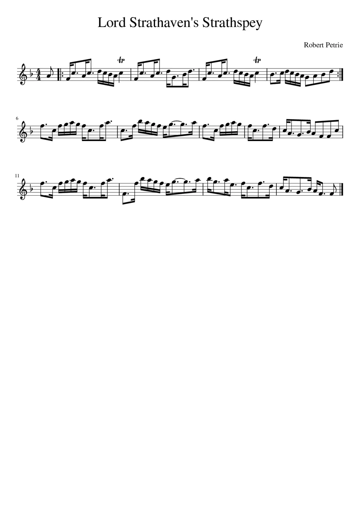 Lord Strathaven's Strathspey - Page 1