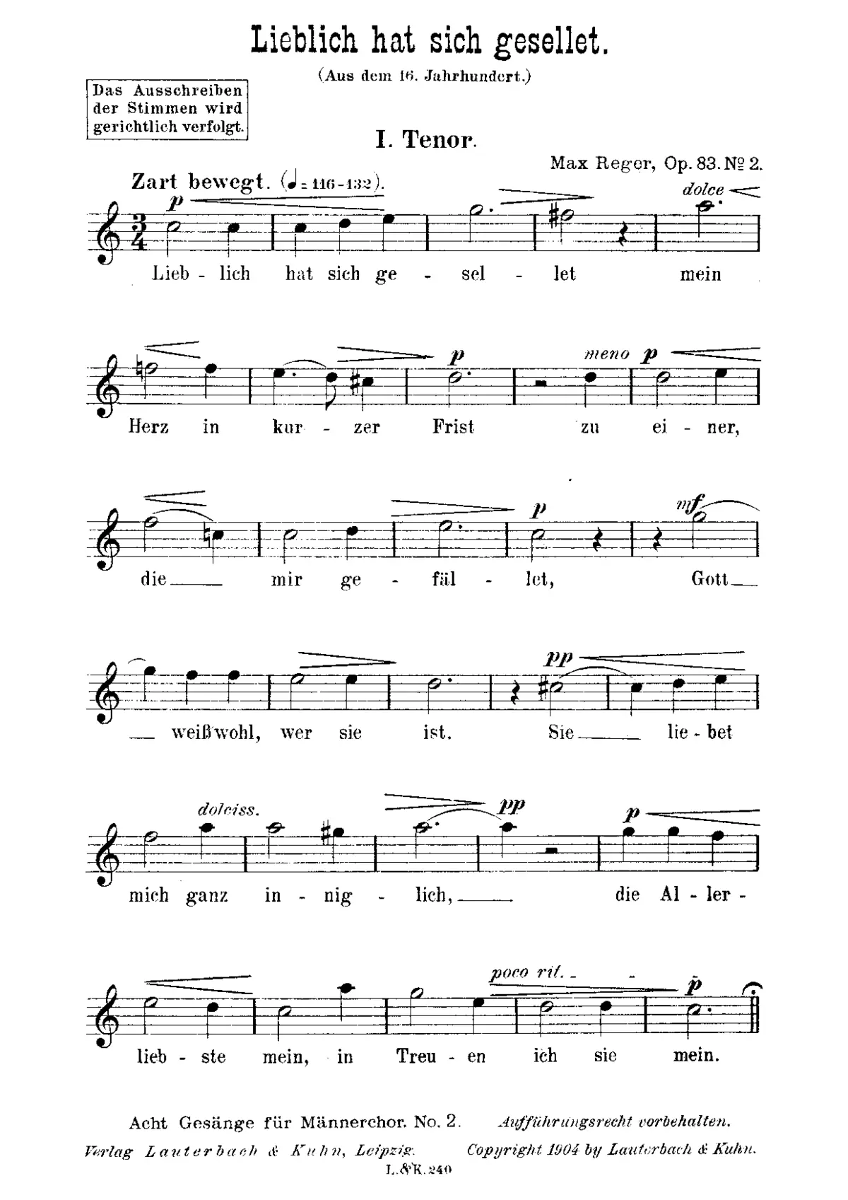 8 Gesänge - Page 1