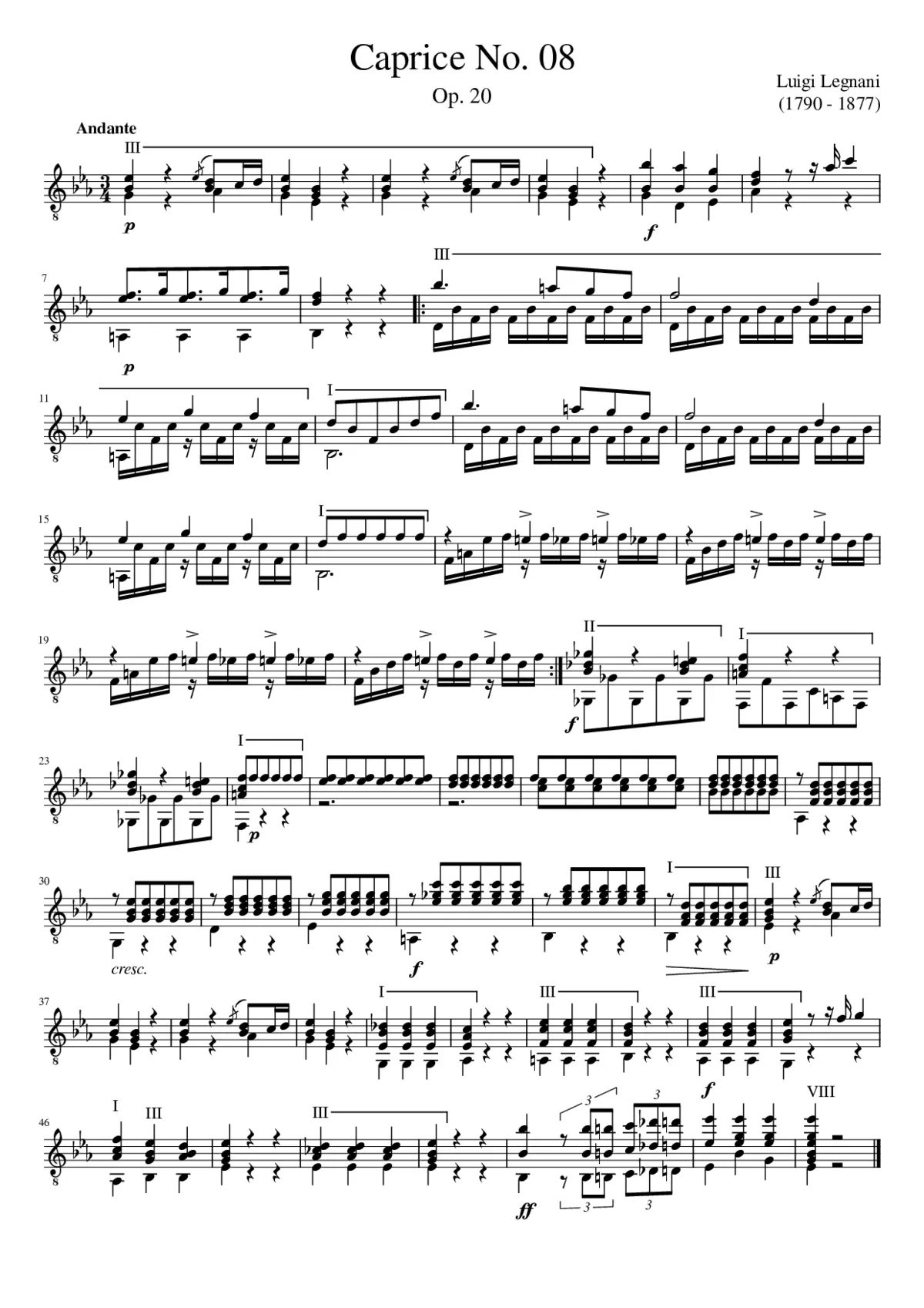 36 Caprices Op.20 - Page 1