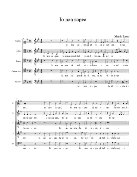 Io non sapea