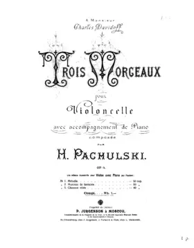 3 Pieces for Violoncello and Piano, Op.4