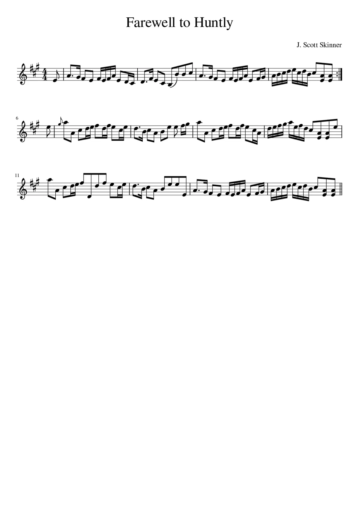 Farewell to Huntly - Page 1