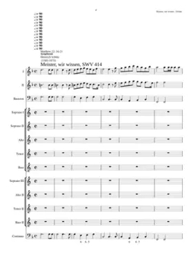 Meister wir wissen dass du wahrhaftig bist SWV 414