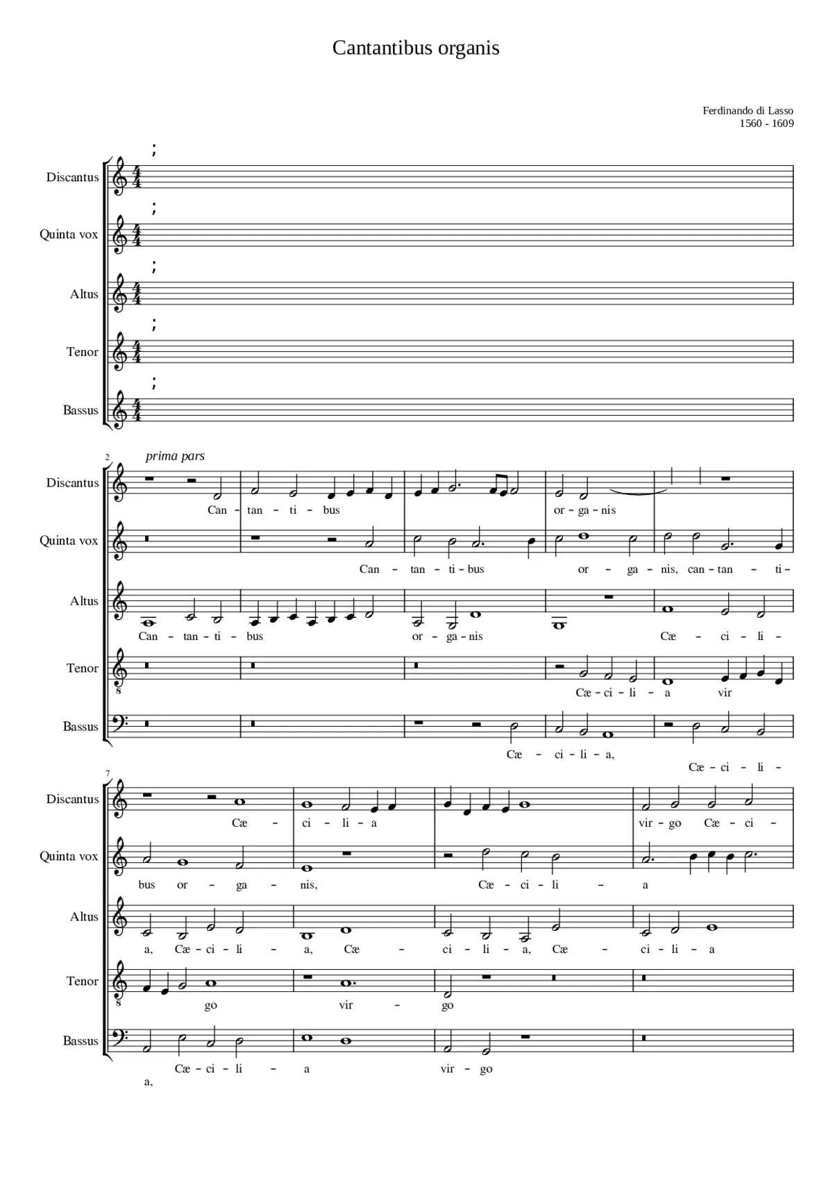 Cantantibus organis - Page 1