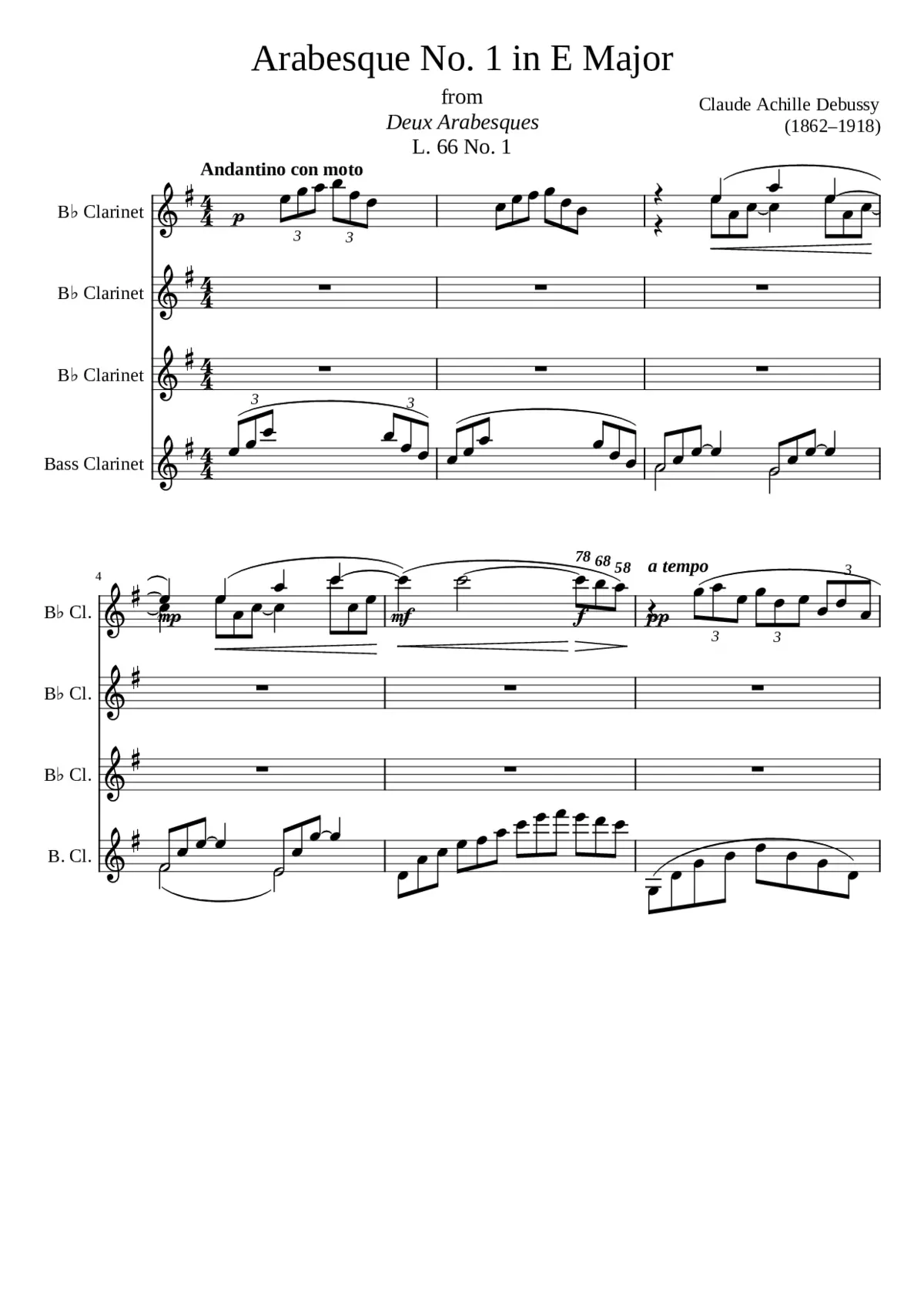 2 Arabesques - Page 1