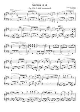 Sonata in A Op.120 D.664