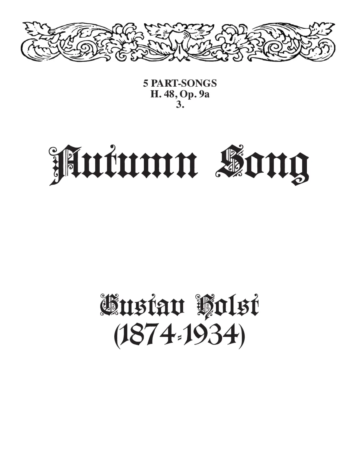 Autumn Song - Page 1