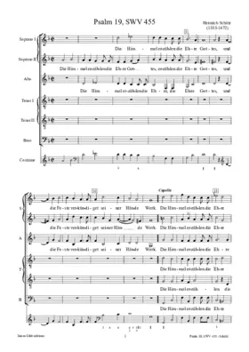 Die Himmel erzählen die Ehre Gottes, SWV 455