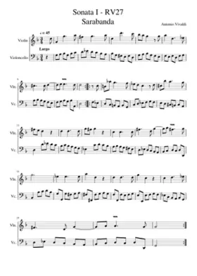 Sonata for Violin and bc op.1 n.1 RV27