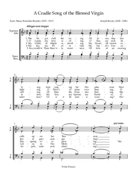 A cradle song of the Blessed Virgin