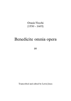 Benedicite omnia opera a 6