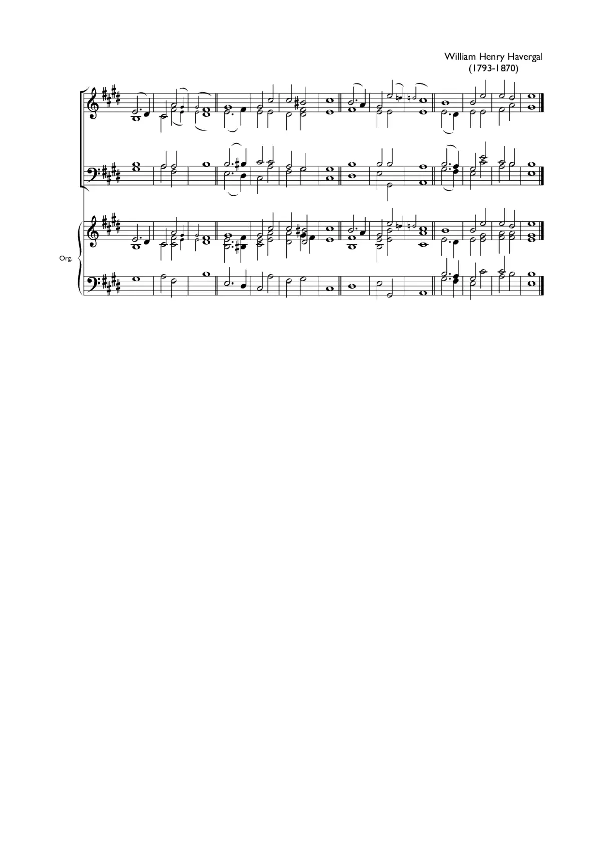Double chant in E major I - Page 1