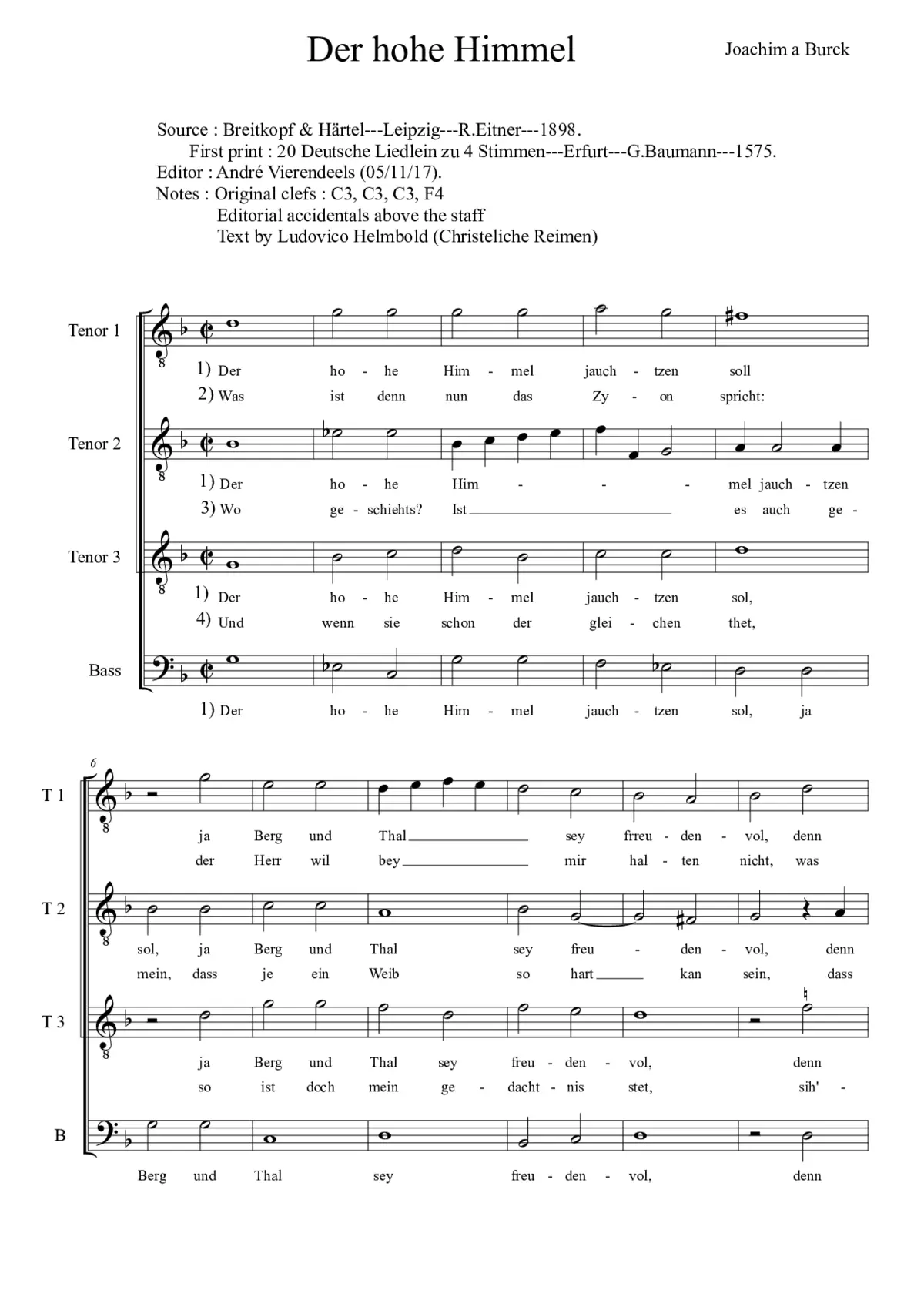 Der hohe Himmel jauchtzen soll - Page 1