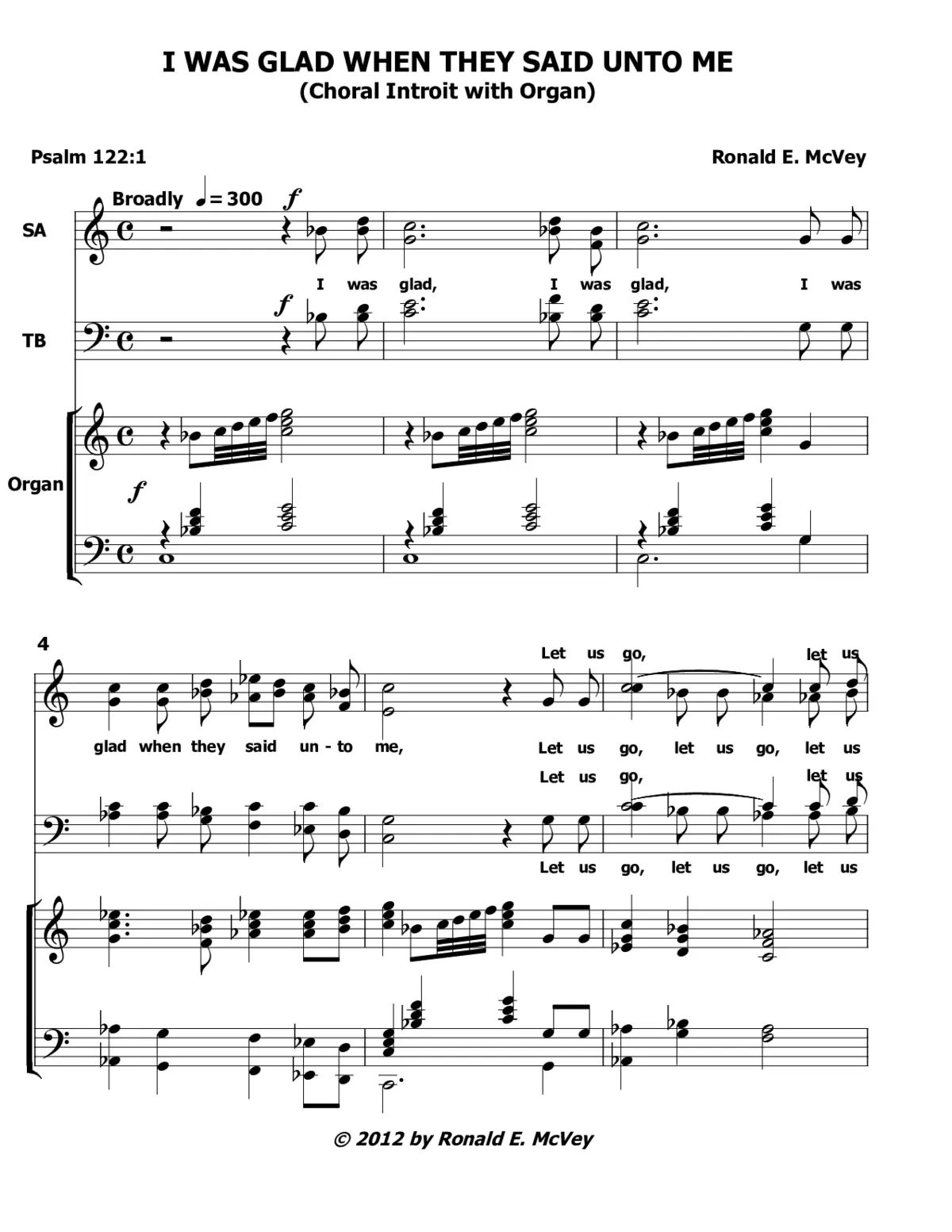 I was glad when they said unto me - Page 1