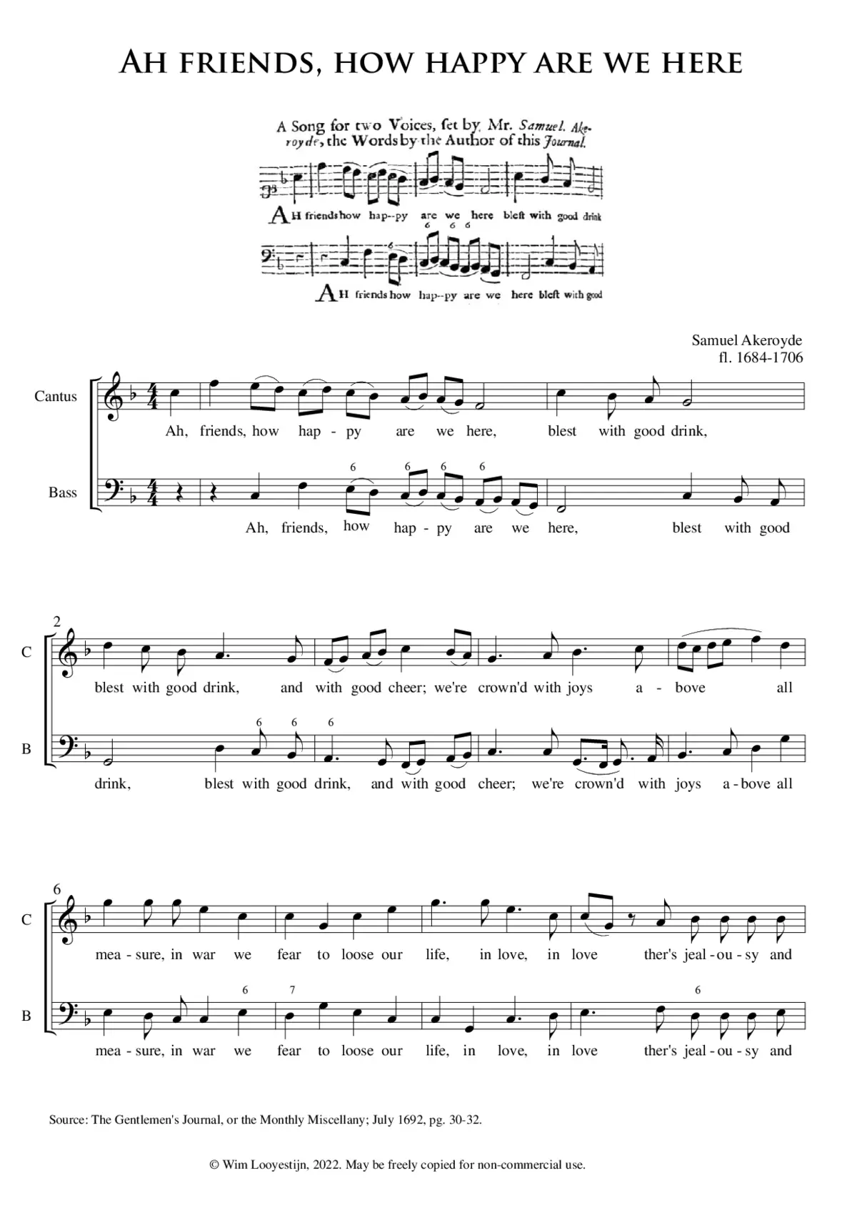 Ah friends how happy are we here - Page 1