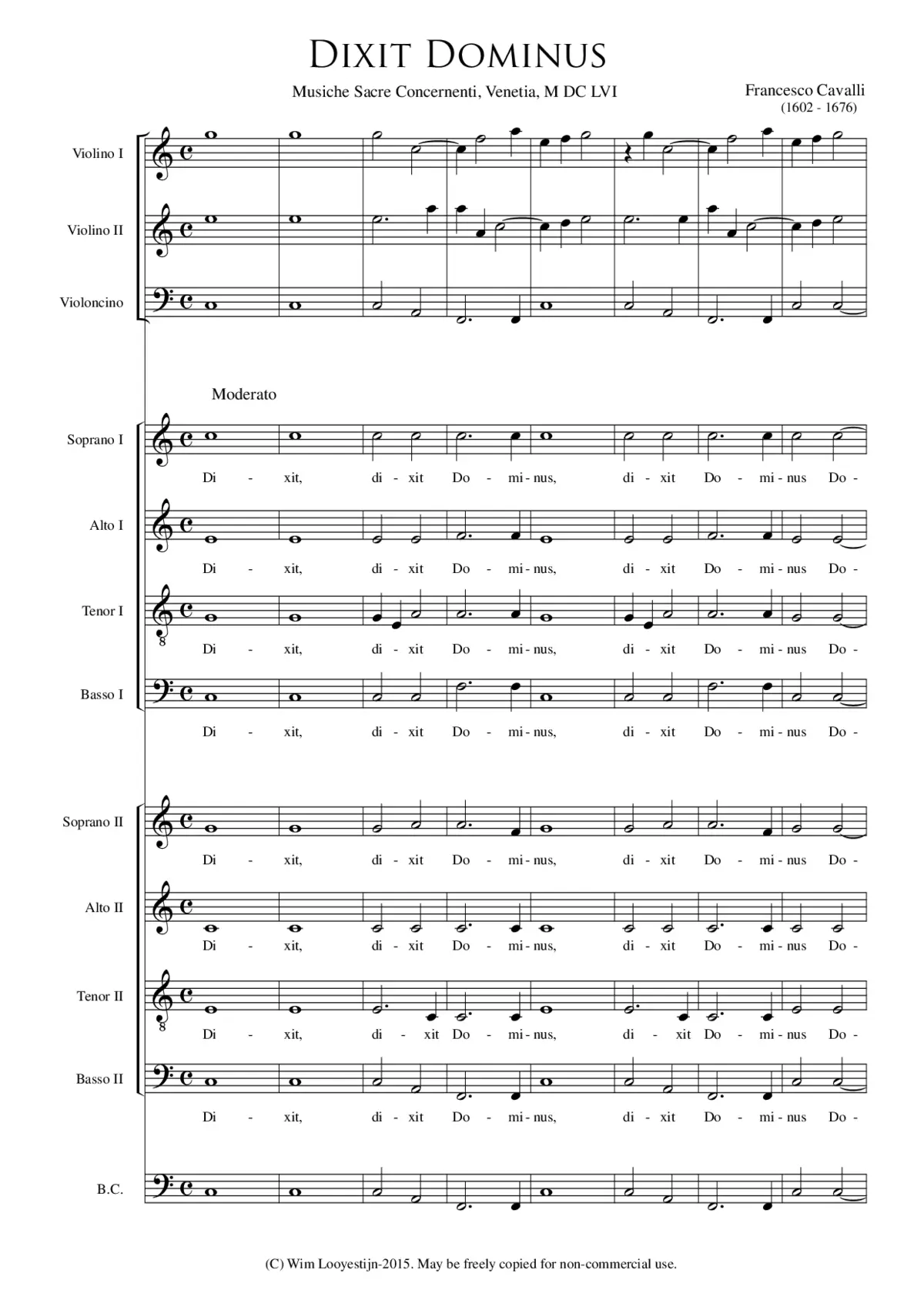 Dixit Dominus - Page 1