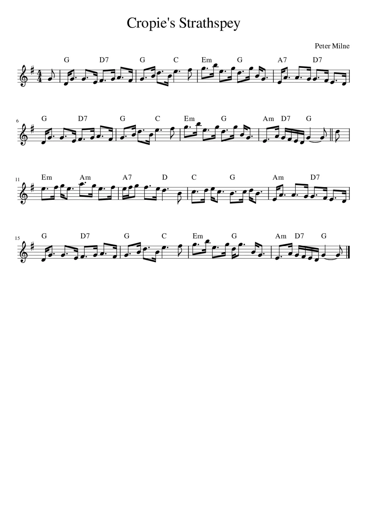 Cropie's Strathspey - Page 1