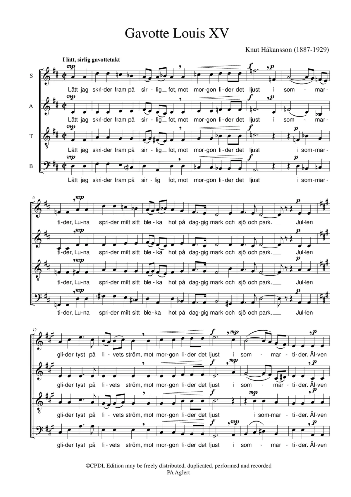 Gavotte Louise XV Op. 8 - Page 1