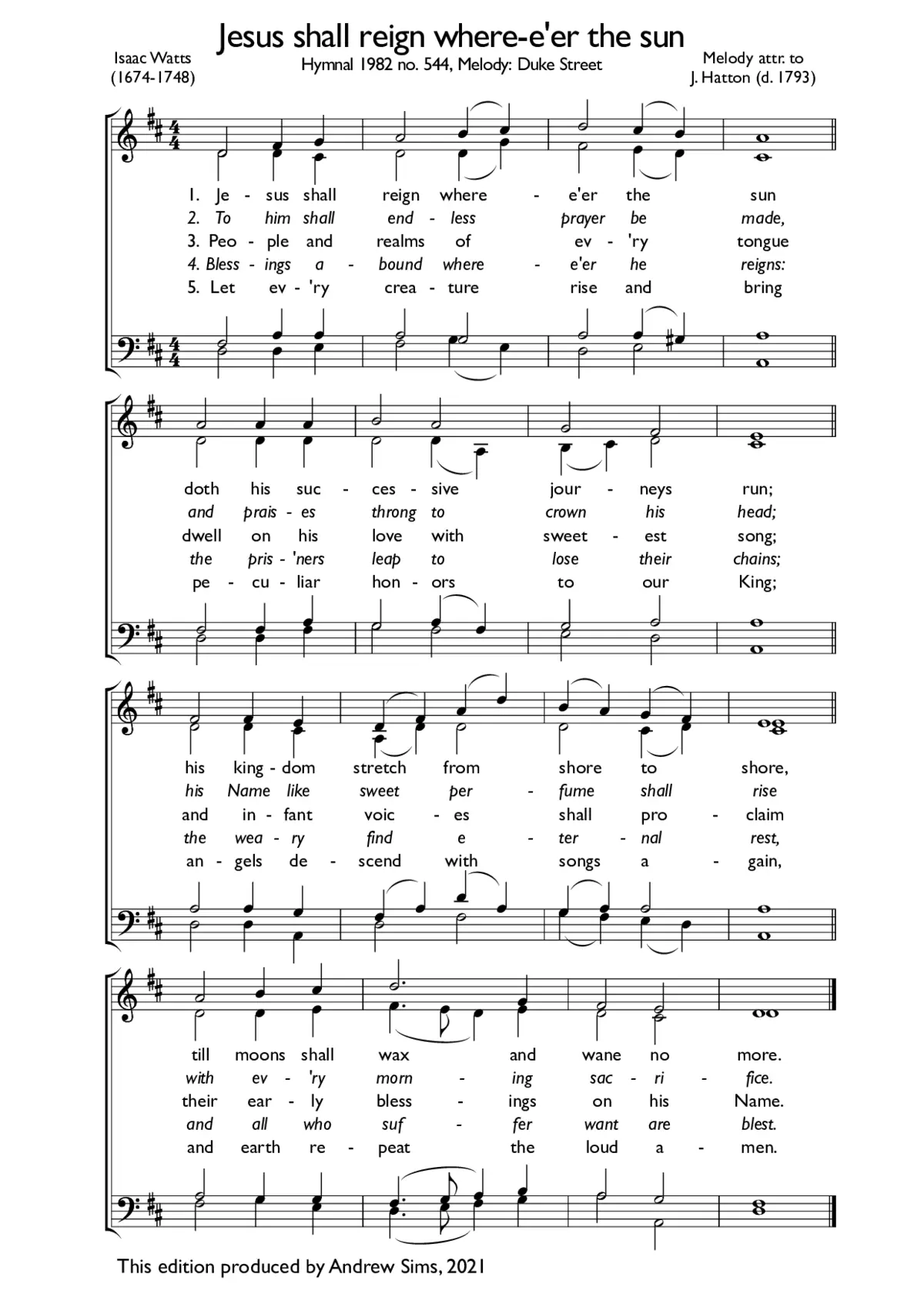 Jesus shall reign where-e’er the sun - Page 1