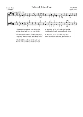 Beloved, let us love