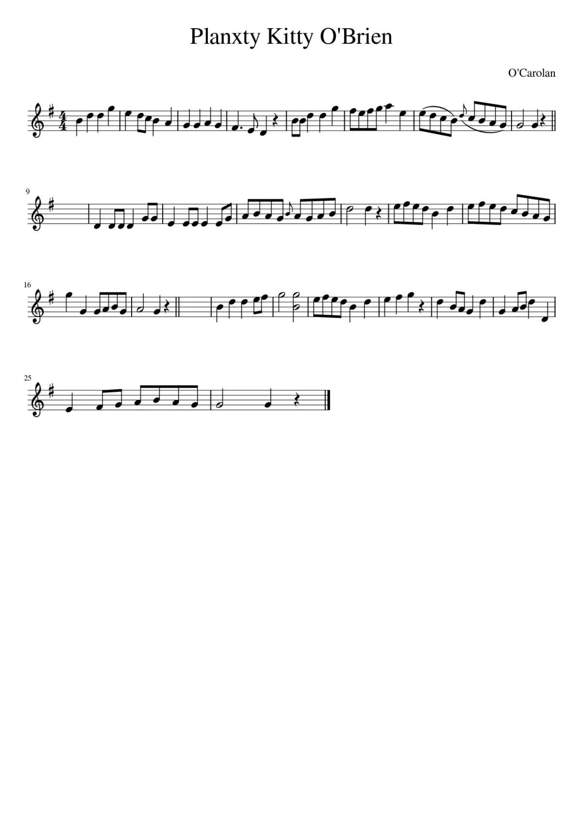 Planxty Kitty O'Brien - Page 1