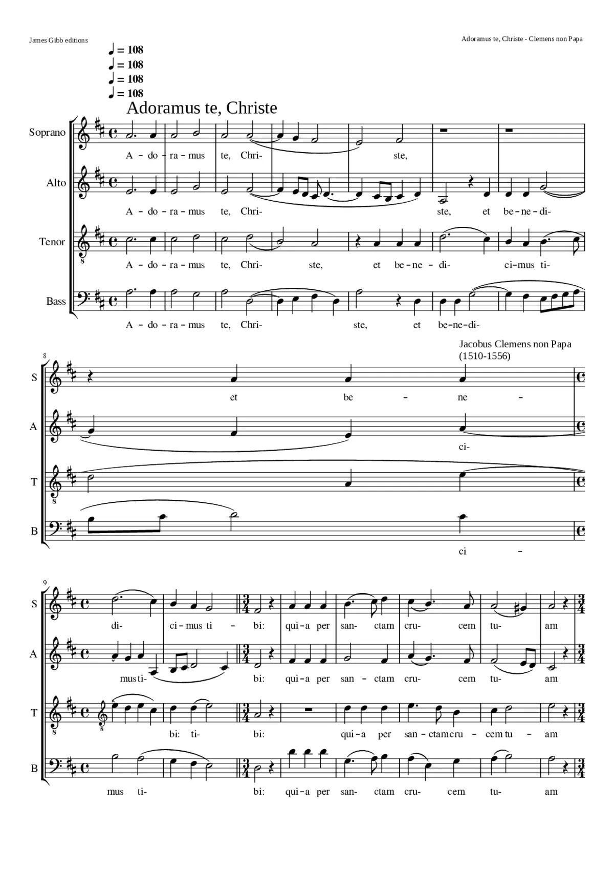 Adoramus te Christe - Page 1